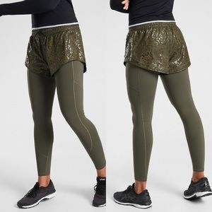 Athleta Rainier 2-in-1 Tights with Shorts